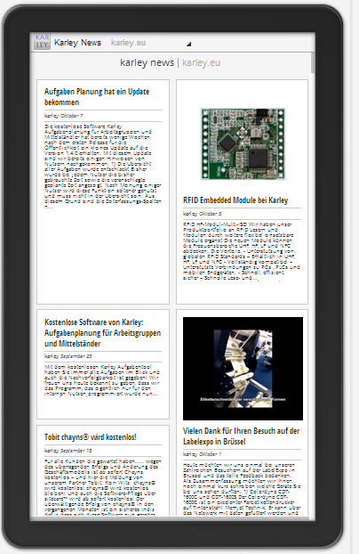 Alle Karley News nun in Google Currents als Nachrichtenportal sichtbar