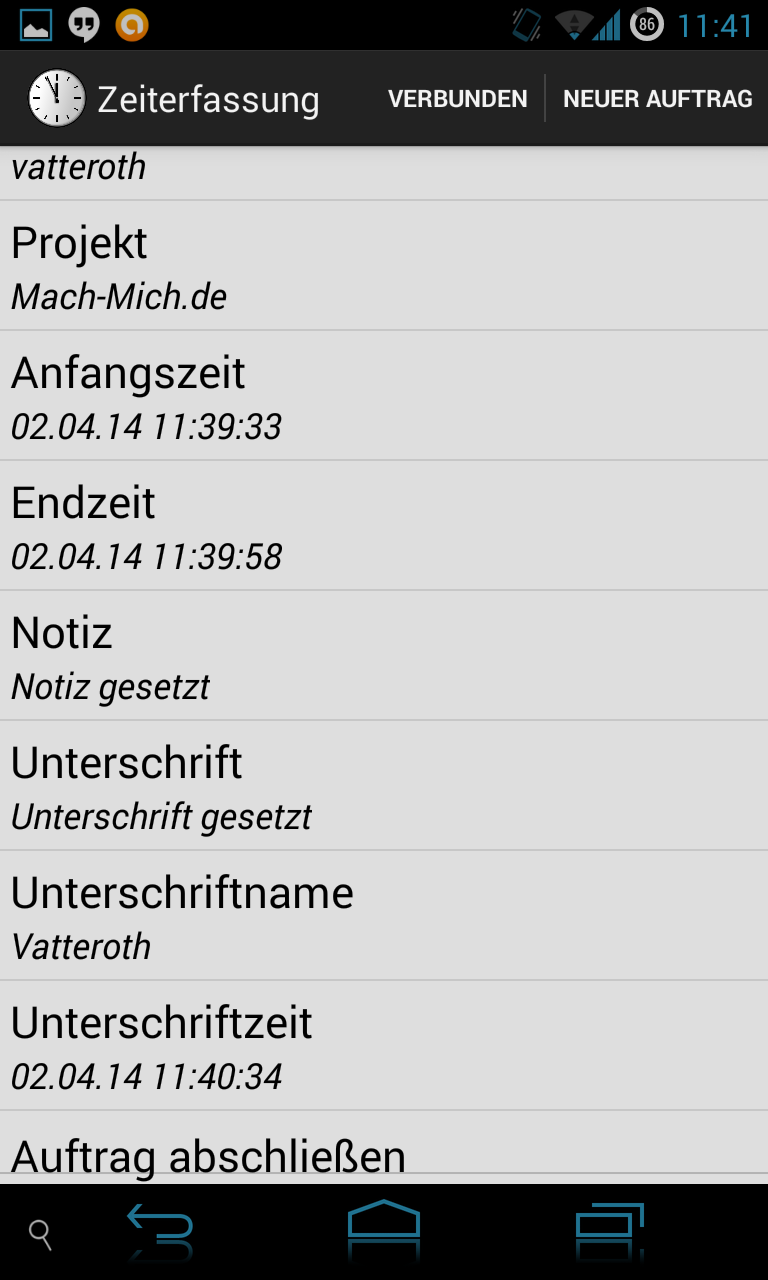 Moderne Zeiterfassung beim Kunden mit der Karley APP