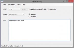 Windows-Zeiterfassung