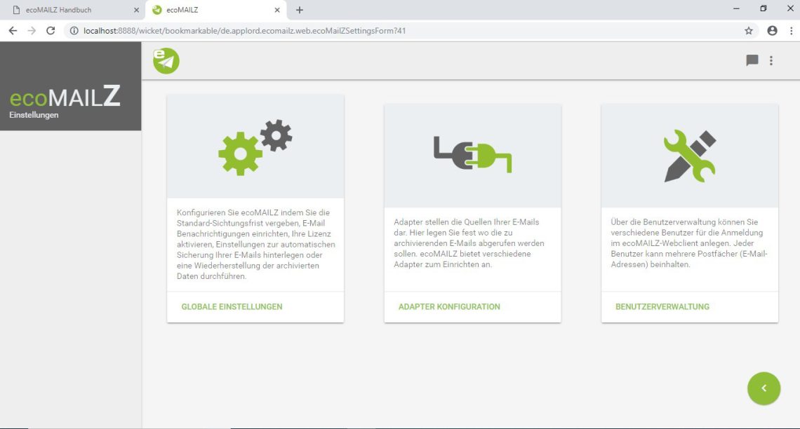 Anbindung von ecoMailz an Tobit David Server