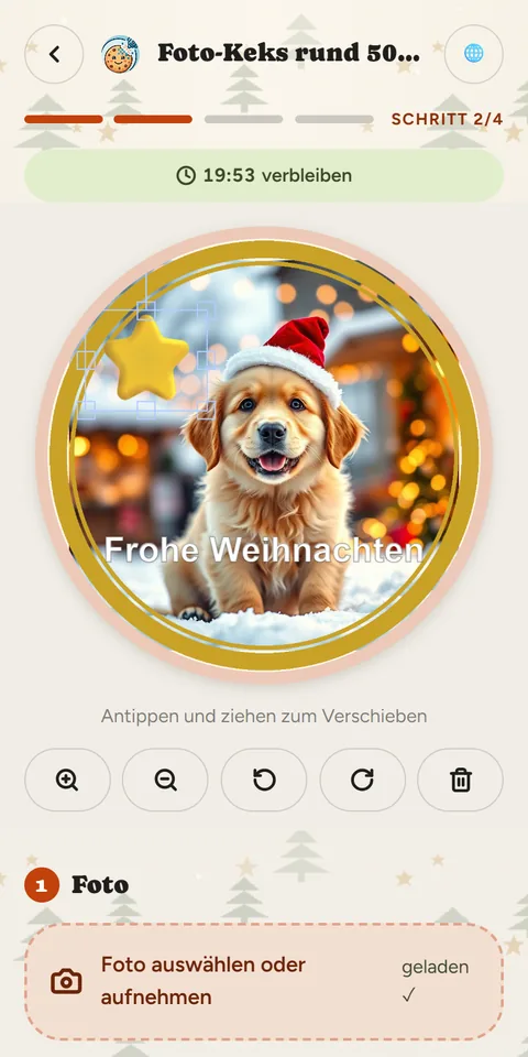 canprintweb-Kiosk: Foto auf dem Keks gestalten